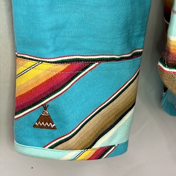 Tasha Polizzi Womens Southwestern Snap Button Shirt Sequin Horse Size Medium - Picture 11 of 14